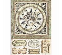 Stamperia Rice Paper-Lady Vagabond-Clock with Mechanisms, Various, A4