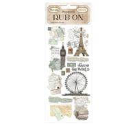 Stamperia Rub-On 4"x 8.5" - Around The World Monuments