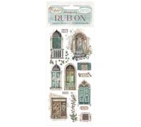 Stamperia - Rub-on for Scrapbooks, Albums, Bullet Journals and More, Easily Transfer Images onto Paper and Other Surfaces, Perfect for Crafts and Gifting (Venice, City of Art - Doors and Windows)