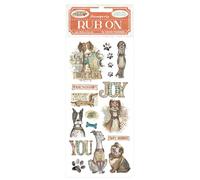 Stamperia - Rub-on for Scrapbooks, Albums, Card Making, Bullet Journals and More, Easily Transfer Images onto Paper and Other Surfaces, Perfect for Crafts and Gifting (Furry Friends, Dog)
