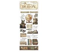 Stamperia - Rub-on for Scrapbooks, Albums, Cards, Bullet Journals and More, Easily Transfer Images onto Paper and Other Surfaces, Perfect for Crafts and Gifting (Alterego - Books)