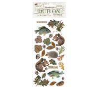 Stamperia - Rub-on for Scrapbooks, Albums, Cards, Bullet Journals and More, Easily Transfer Images onto Paper and Other Surfaces, Perfect for Hobbies, Crafts, and Gifting (Forest - Leaves and Animals)