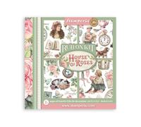 Stamperia - Rub-on Kit for Scrapbooks, Albums, Cards, Bullet Journals and More, Easily Transfer Images onto Paper and Other Surfaces, Perfect for Crafts and Gifting (6 Pages) (House of Roses)
