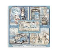 Stamperia - Scrapbook Paper Pad for Scrapbooking, Albums, Card Making, Bullet Journalling and More, Acid Free, Single Face, Perfect for Hobbies, Crafts, and Gifting (Silent Sea) (30.5 x 30.5 cm)