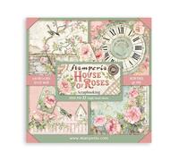 Stamperia - Scrapbook Paper Pad for Scrapbooking, Albums, Card Making, Bullet Journalling and More, Acid Free, Single Face, Perfect for Hobbies, Crafts, and Gifting (House of Roses) (30.5 x 30.5 cm)
