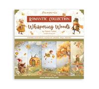 Stamperia - Scrapbook Paper Pad for Scrapbooking, Albums, Card Making, Bullet Journalling and More, Acid Free, Double-Sided, Perfect for Hobbies, Crafts, and Gifting (Whispering Woods) (20.3 x 20.3 cm