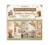 Stamperia - Scrapbook Paper Pad for Scrapbooking, Albums, Card Making, Bullet Journalling and More, Acid Free, Double-Sided, Perfect for Hobbies, Crafts, and Gifting (Golden Harmony) (20.3 x 20.3 cm)