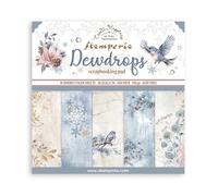 Stamperia - Scrapbook Paper Pad for Scrapbooking, Albums, Card Making, Bullet Journalling and More, Acid Free, Double-Sided, Perfect for Hobbies, Crafts, and Gifting (Dewdrops) (20.3 x 20.3 cm)