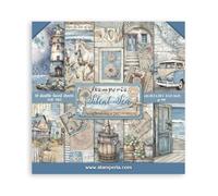 Stamperia - Scrapbook Paper Pad for Scrapbooking, Albums, Card Making, Bullet Journalling and More, Acid Free, Double-Sided, Perfect for Hobbies, Crafts, and Gifting (Silent Sea) (20.3 x 20.3 cm)