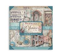 Stamperia - Scrapbook Paper Pad for Scrapbooking, Albums, Card Making, Bullet Journalling and More, Acid Free, Single Face, Perfect for Crafts and Gifting (Venice, City of Art) (20.3 x 20.3 cm)