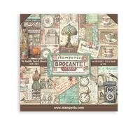 Stamperia - Scrapbook Paper Pad for Scrapbooking, Albums, Card Making, Bullet Journals, and More, Acid Free, Double-Sided, Perfect for Hobbies, Crafts, and Gifting (Brocante Antiques) (30.5 x 30.5 cm)
