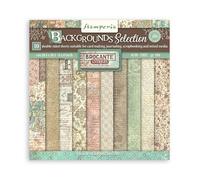 Stamperia - Scrapbook Paper Pad for Scrapbooking, Albums, Card Making, Bullet Journals and More, Acid Free, Double-Sided, Perfect for Crafts and Gifting (Brocante Antiques Background) (20.3 x 20.3 cm)