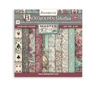 Stamperia - Scrapbook Paper Pad for Scrapbooking, Albums, Cards, Bullet Journals, and More, Acid Free, Double-Sided, Perfect for Crafts and Gifting (Master of Magic, Backgrounds) (20.3 x 20.3 cm)