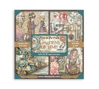 Stamperia - Scrapbook Paper Pad for Scrapbooking, Albums, Cards, Bullet Journals and More, Acid Free, Single Face, Perfect for Hobbies, Crafts, and Gifting (Gardens of Time) (20.3 x 20.3 cm)