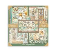 Stamperia - Scrapbook Paper Pad for Scrapbooking, Albums, Cards, Bullet Journals and More, Acid Free, Single Face, Perfect for Hobbies, Crafts, and Gifting (Daisy Art) (20.3 x 20.3 cm)