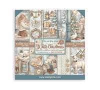Stamperia - Scrapbook Paper Pad for Scrapbooks, Albums, Cards, Bullet Journals and More, Acid Free, Double-Sided, Perfect for Hobbies, Crafts, and Gifting (White Christmas) (30.5 x 30.5cm)