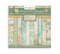 Stamperia - Scrapbook Paper Pad for Scrapbooks, Albums, Cards, Bullet Journals and More, Acid Free, Double-Sided, Perfect for Crafts and Gifting (Daisy Art Background Selection) (20.3 x 20.3 cm)