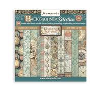 Stamperia - Scrapbook Paper Pad for Scrapbooks, Albums, Cards, Bullet Journals and More, Acid Free, Double-Sided, Perfect for Crafts and Gifting (Gardens of Time Background Selection) (20.3 x 20.3 cm)