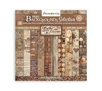 Stamperia Scrapbooking Pad 10 Sheets 30.5 x 30.5 (12x12) Maxi Background Coffee and Chocolate