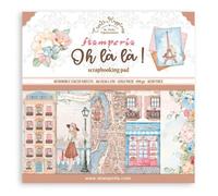 Stamperia Scrapbooking Pad-Create Happiness Oh La La!, Multicoloured, 12 x 12 inches