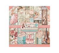 Stamperia Scrapbooking Pad- Passion, Pastel Tones, 12 x 12 inches