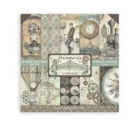 Stamperia International KFT Stamperia-Scrapbooking Pad-Voyages Fantastiques, Paper, Multicoloured, 30.5 x 30.5 (12" x 12")