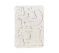 Stamperia - Silicon Mould A5 for Scrapbooks, Bullet Journals and More, Non-Stick Surface, Suitable for Air-Dry Clay, Resin and More, Perfect for Crafts and Gifting (Secret Diary)