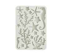 Stamperia - Silicone Mould A5 for Scrapbooking, Bullet Journalling and More, Corals, Non-Stick Surface, Suitable for Air-Dry Clay, Resin, and More, Perfect for Hobbies, Crafts, and Gifting (Sea Land)