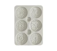 Stamperia - Silicone Mould A5 for Scrapbooking, Bullet Journals and More, Clocks, Non-Stick Surface, Suitable for Air-Dry Clay, Resin, and More, Perfect for Crafts and Gifting (Brocante Antiques)