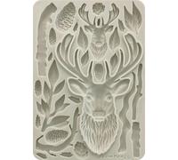 Stamperia - Silicone Mould A5 for Scrapbooking, Bullet Journals and More, Non-Stick Surface, Suitable for Air-Dry Clay, Resin and More, Perfect for Crafts and Gifting (The Owl's House, Deer)