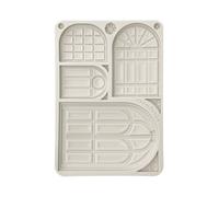 Stamperia - Silicone Mould A5 for Scrapbooking, Bullet Journals and More, Non-Stick Surface, Suitable for Air-Dry Clay, Resin and More, Perfect for Crafts and Gifting (Masquerade, Windows)