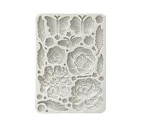 Stamperia - Silicone Mould A5 for Scrapbooks, Bullet Journals and More, Non-Stick, Suitable for Air-Dry Clay, Resin and More, Perfect for Crafts and Gifting (Old Lace, Butterfly and Flowers)