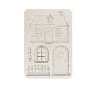 Stamperia - Silicone Mould A5 for Scrapbooks, Bullet Journals and More, Non-Stick Surface, Suitable for Air-Dry Clay, Resin and More, Perfect for Crafts and Gifting (Christmas Cottage)
