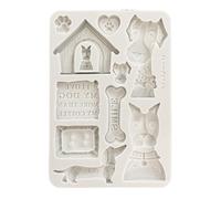 Stamperia - Silicone Mould A5 for Scrapbooks, Bullet Journals and More, Non-Stick Surface, Suitable for Air-Dry Clay, Resin and More, Perfect for Crafts and Gifting (Furry Friends, I Love My Dog)