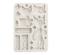 Stamperia - Silicone Mould A5 for Scrapbooks, Bullet Journals and More, Non-Stick Surface, Suitable for Air-Dry Clay, Resin and More, Perfect for Crafts and Gifting (Furry Friends, Cats)