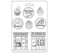 Stamperia Soft Mould A5 Create Happiness Oh Lá Patisserie, Plain, One Size