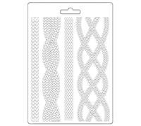 Stamperia - Soft Mould A5 for Scrapbooking, Albums, Bullet Journals and More, Suitable for Soft Clay, Ceramic Powder and More, Perfect for Hobbies, Crafts and Gifting (Whispering Woods, Cords)