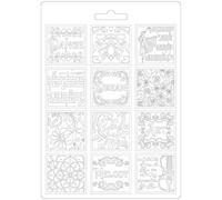 Stamperia Soft Mould-Passion Patchwork Music, White, A5