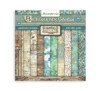 Stamperia, Songs of The Sea Backgrounds 8 x 8 Inch Paper Pack