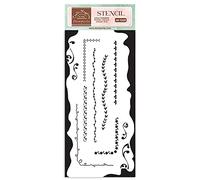 Stamperia Thick Stencil-Create Happiness-Welcome Home-Borders, 0, 12 x 25 cm