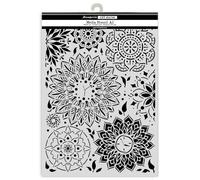 Stamperia - Thick Stencil for Scrapbooks, Albums, Cards, Bullet Journals, and More, Flexible Material, Easy to Clean, Perfect for Crafts and Gifting (Gardens of Time, Mandala Pattern) (A3)