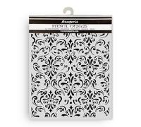 Stamperia - Thick Stencil for Scrapbooks, Albums, Cards, Bullet Journals, and More, Flexible Material, Easy to Clean, Perfect for Crafts and Gifting (Gardens of Time, Wallpaper)