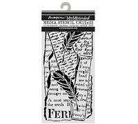 Stamperia - Thick Stencil for Scrapbooks, Albums, Cards, Bullet Journals, and More, Flexible Material, Easy to Clean, Perfect for Crafts and Gifting (All Around, Letter and Feathers)