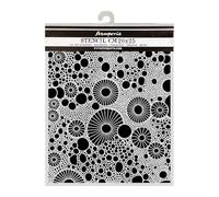 Stamperia - Thick Stencil for Scrapbooks, Albums, Cards, Bullet Journals, and More, Flexible Material, Easy to Clean, Perfect for Crafts and Gifting (All Around, Rings)