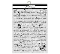 Stamperia - Thick Stencil for Scrapbooks, Albums, Cards, Bullet Journals, and More, Flexible Material, Easy to Clean, Perfect for Crafts and Gifting (All Around, Letters and Flowers) (A3)