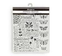 Stamperia - Thick Stencils for Scrapbooking, Albums, Card Making, Bullet Journalling and More, Flexible Material, Easy to Clean, Perfect for Hobbies, Crafts, and Gifting (Fortune Botanic)