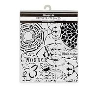 Stamperia - Thick Stencils for Scrapbooks, Albums, Cards, Bullet Journalling, and More, Flexible Material, Easy to Clean, Perfect for Hobbies, Crafts and Gifting (Master of Magic, Gothic Texture)