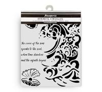 Stamperia - Thick Stencils for Scrapbooks, Albums, Cards, Bullet Journalling, and More, Flexible Material, Easy to Clean, Perfect for Hobbies, Crafts and Gifting (Silent Sea, Wave and Shell)