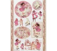 Stamperia Vintage Winter Children Rice Paper for Decoupage A4