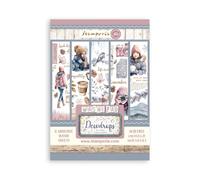 Stamperia - Washi Pad for Scrapbooking, Albums, Card Making, Bullet Journalling and More, Translucent and Easy to Cut, Acid Free, Perfect for Hobbies, Crafts, and Gifting (Dewdrops) (A5) (8 Sheets)